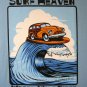 SURF HEAVEN Woody Wave Rider PRIERE T-shirt M Medium Blue