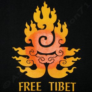 FREE TIBET New Dalai Lama China Freedom T Shirt L Black