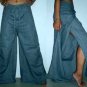 Thai Cotton Drill Wrap Yoga Pants FREESIZE Striped PURPLE Casual Asian Trousers