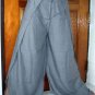 Thai FREESIZE Silky Rayon Wrap Yoga Pants LIGHT GRAY Asian Dance Beach Party Trousers