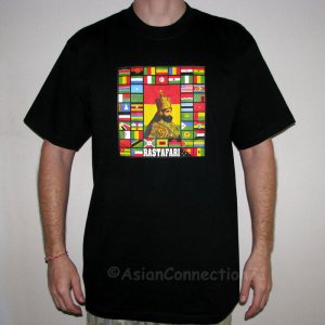 RASTAFARI WORLD REGGAE New Roots Rasta T-Shirt XL Black