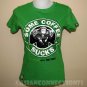 SOME COFFEE SUCKS New Cisse Monkey T-Shirt Misses S NWT