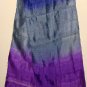 Thai Silk Fabric Handmade Scarf Multicolor PURPLE SILVER BLUE Direct from Thailand 03-10
