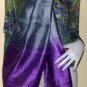 Thai Silk Fabric Handmade Scarf Multicolor PURPLE SILVER BLUE Direct from Thailand 03-10