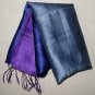 Thai Silk Fabric Handmade Scarf Multicolor PURPLE SILVER BLUE Direct from Thailand 03-10