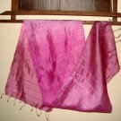 Thai Silk Fabric Scarf New Hand Crafted PINKS and ROSE