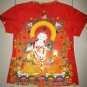 GUANIM Buddhist Goddess of Mercy Cap Sleeve Hindu Art Print T Shirt Misses S Small