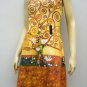 TREE of LIFE Gustav Klimt Hand Print Fine Art Dress Misses Size M 8-10