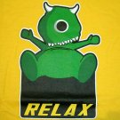 RELAX MONSTER Fun New CISSE T-Shirt Asian L Yellow BNWT
