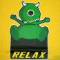 RELAX MONSTER Fun New CISSE T-Shirt Asian L Yellow BNWT