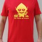 WE COME IN PEACE New Alien DJ CISSE Disco Party T-Shirt Slim Fit Asian M Red BNWT