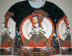 KANNON New Merciful Buddha Long Sleeve Art Shirt Misses M