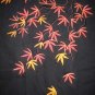 Japanese Autumn MAPLE LEAVES Embroidered T-Shirt XL Blk
