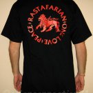 RASTAFARIAN Peace One Love REGGAE T-shirt S-XXL Black