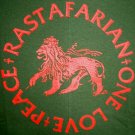RASTAFARIAN Peace One Love REGGAE T-shirt S-XXL Green