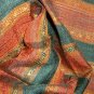 Laotian Rustic Khit Silk Fabric Scarf Thai Laos Art