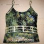 Monet WATER LILY POND Hand Print Art Dress Misses Size M 8-10