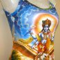 VISHNU GARUDA  Hindu Art Print Shirt TANK TOP Misses Size S Small