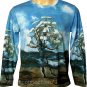 THE SHIP Salvador DALI Long Sleeve Fine Art Print T Shirt Men's Size L Large