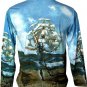 THE SHIP Salvador DALI Long Sleeve Fine Art Print T Shirt Men's Size L Large
