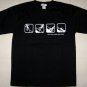 OUCH! New Top Quality Skate Board Punk T-Shirt M BLACK