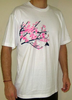 Japanese SAKURA Blossoms RONIN YAKUZA Japan T-Shirt S Small White