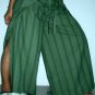 PLUS SIZE Thai Cotton Wrap Yoga Pants XXXL/3XL Dk Green