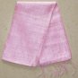 Thai Silk Fabric Scarf Shawl Pale Baby PINK Color Thailand Textile Siam