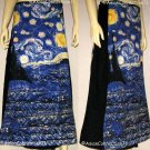 Van Gogh STARRY NIGHT Freesize Cotton Wrap Fine Art Print Long Cotton Skirt S-XL