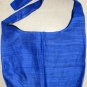 Thai BUDDHA BAG Raw Silk Messenger Sling Purse RICH BLUE