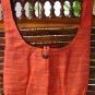Thai BUDDHA BAG Raw Silk Messenger Sling Purse ORANGE