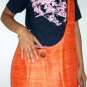 Thai BUDDHA BAG Raw Silk Messenger Sling Purse ORANGE