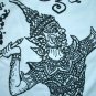 Thai RAMASOON THUNDER GOD Long Sleeve T-Shirt M Wht/Blk