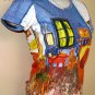 VAN GOGH Arles Bedroom Fine Art Print Cap Sleeve T Shirt Misses Size S Small