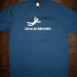 I DO ALL MY OWN STUNTS Fun New T-Shirt XXL Dark Blue