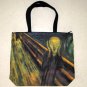 THE SCREAM Edvard Munch Hand Print Fine Art Dress Misses Size S Small 4-6