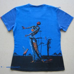 Salvador Dali BURNING GIRAFFE Cap Sleeve Fine Art Print T Shirt Misses L Large
