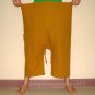 Thai Cotton Fisherman Capri SHORTS Yoga Pants FREESIZE Gold Saffron