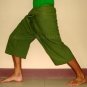 Thai Cotton Fisherman Capri SHORTS Yoga Pants FREESIZE Gold Saffron