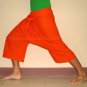 Thai Cotton Fisherman Capri SHORTS Yoga Pants FREESIZE Gold Saffron