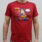 SUPER DAMN Funny Brand New Cotton MAN T-shirt L RED