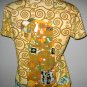 Gustav Klimt EMBRACE Cap Sleeve Fine Art Print T Shirt Misses L Large