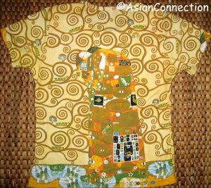 Gustav Klimt EMBRACE Cap Sleeve Fine Art Print T Shirt Misses L Large