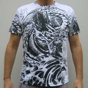 RYU Dragon IREZUMI Japan Tattoo Short Sleeve T Shirt L