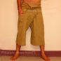 Thai Cotton Fisherman Capri SHORTS Pants FREESIZE Khaki
