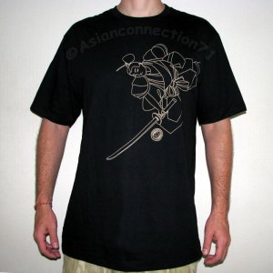 INCH HIGH SAMURAI RONIN Japan Tokyo Yakuza T-Shirt L Black BNWT