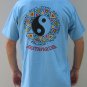 RASTAFARIAN Ying Yang Roots Rasta REGGAE T-shirt M Medium Light Blue