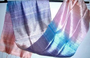 Thai Fresh and Bright Handwoven Silk Fabric Scarf 2-11