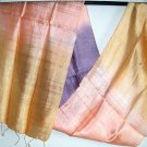 Thai Hand Crafted Silk Fabric Scarf PURPLE PINK GOLD