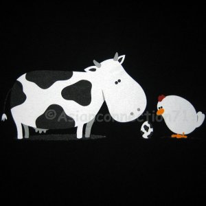 CHICKEN AFFAIR Fun New CISSE T-shirt Asian L Black BNWT